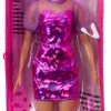 BARBIE FASHIONISTA DOLL #178 PURPLE MONOCHROME DRESS