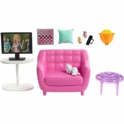 BARBIE FURNITURE PINK COUCH -dolls store 1 d9dfbcea 4643 4634 9f2e 3a4b2242077b