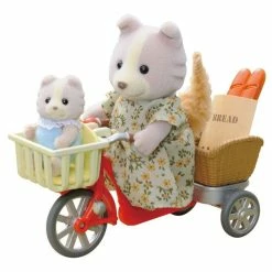 SYLVANIAN FAMILIES CYCLING WITH MOTHER AND BABY