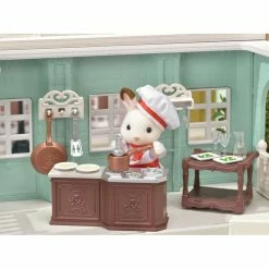 SYLVANIAN FAMILIES TOWN DELICIOUS RESTAURANT GREEN -dolls store 6018 pt04 1