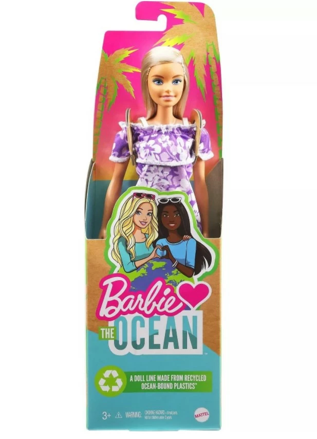 BARBIE LOVES THE OCEAN DOLL PUPRLE FLORAL DRESS 2 BARBIE LOVES THE OCEAN DOLL PUPRLE FLORAL DRESS - Image 2