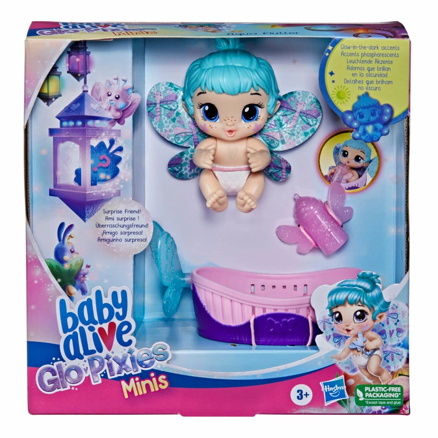 BABY ALIVE GLO PIXIES MINIS AQUA FLUTTER 1 BABY ALIVE GLO PIXIES MINIS AQUA FLUTTER