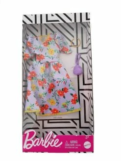 BARBIE FASHIONS PURPLE FLOWER DRESS
