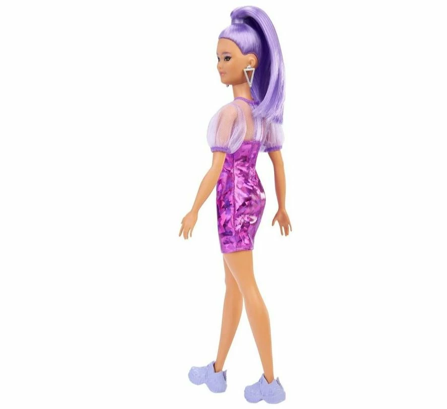 BARBIE FASHIONISTA DOLL #178 PURPLE MONOCHROME DRESS 3 BARBIE FASHIONISTA DOLL #178 PURPLE MONOCHROME DRESS - Image 3