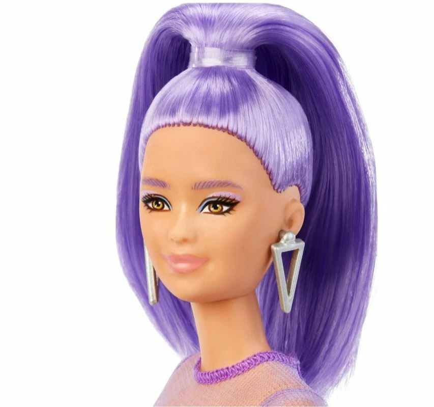 BARBIE FASHIONISTA DOLL #178 PURPLE MONOCHROME DRESS 4 BARBIE FASHIONISTA DOLL #178 PURPLE MONOCHROME DRESS - Image 4