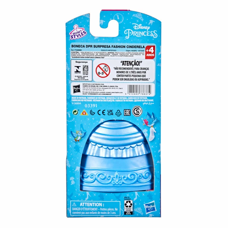 DISNEY PRINCESS FASHION SURPRISE DOLL CINDERELLA 3 DISNEY PRINCESS FASHION SURPRISE DOLL CINDERELLA - Image 3