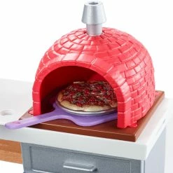 BARBIE FURNITURE PIZZA OVEN -dolls store FXG39 W 19 154