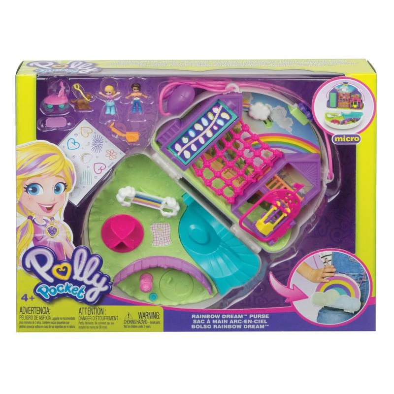 POLLY POCKET RAINBOW DREAM PURSE COMPACT PLAYSET 1 POLLY POCKET RAINBOW DREAM PURSE COMPACT PLAYSET
