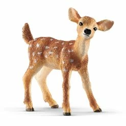SCHLEICH WHITE-TAILED FAWN (GREEN DOT)
